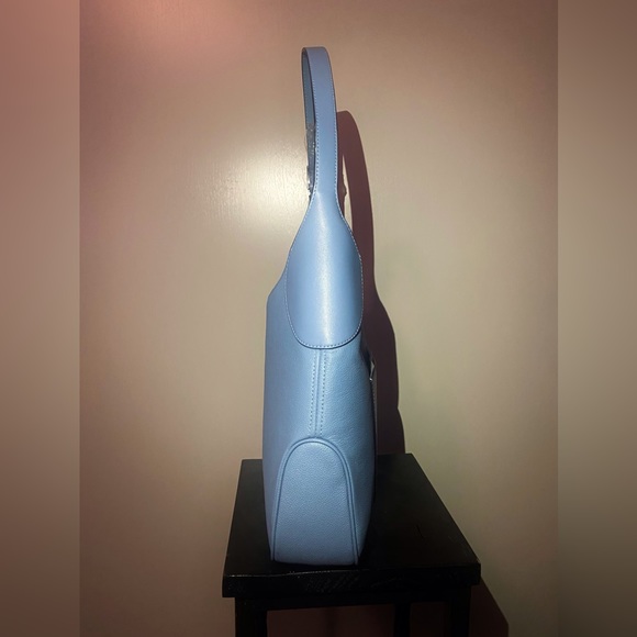 KATE SPADE DUSTY BLUE PEBBLED LEATHER SHOULDER BAG - Picture 4 of 8